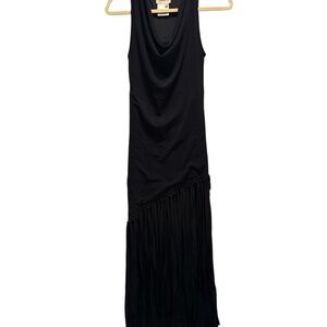 Fuzzi Black dress with fringe, worn once
